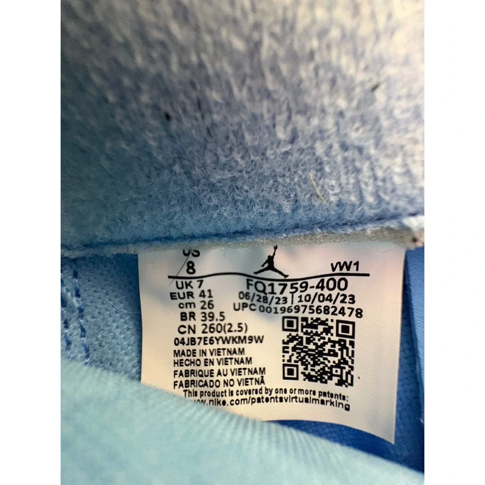 Air Jordan 3 Retro SP Virgil Abloh Size 8 FQ1759 400 University Blue Shoes - Picture 6 of 10